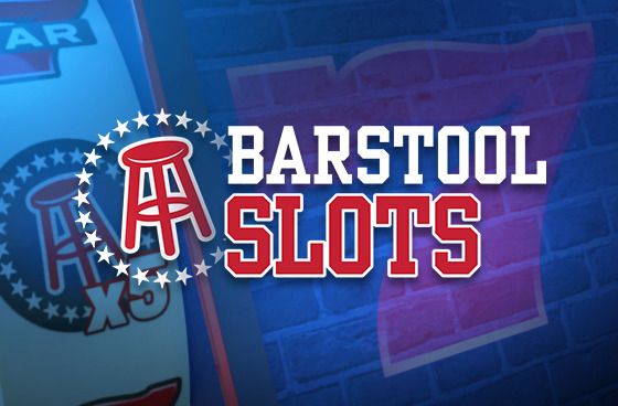 Barstool Slots: Slots tile with Barstool branding in red and white on blue.