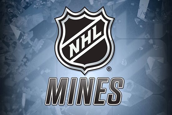 NHL Mines: Mines tile with the NHL shield logo on icy blue.