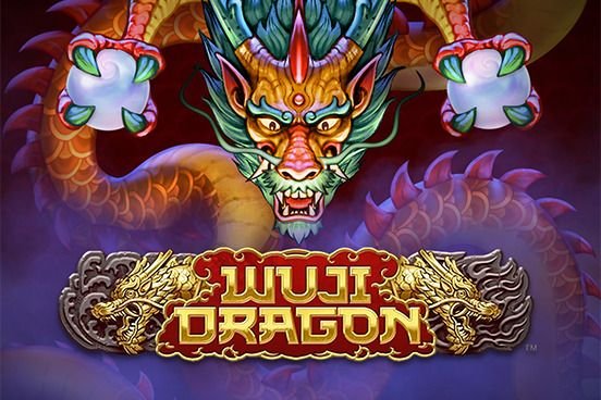Wuji Dragon: Slots tile of a fierce jade and gold dragon above ornate gold lettering.