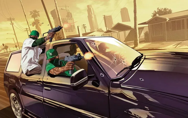 Rockstar Games illustration by Nate Meltzer
